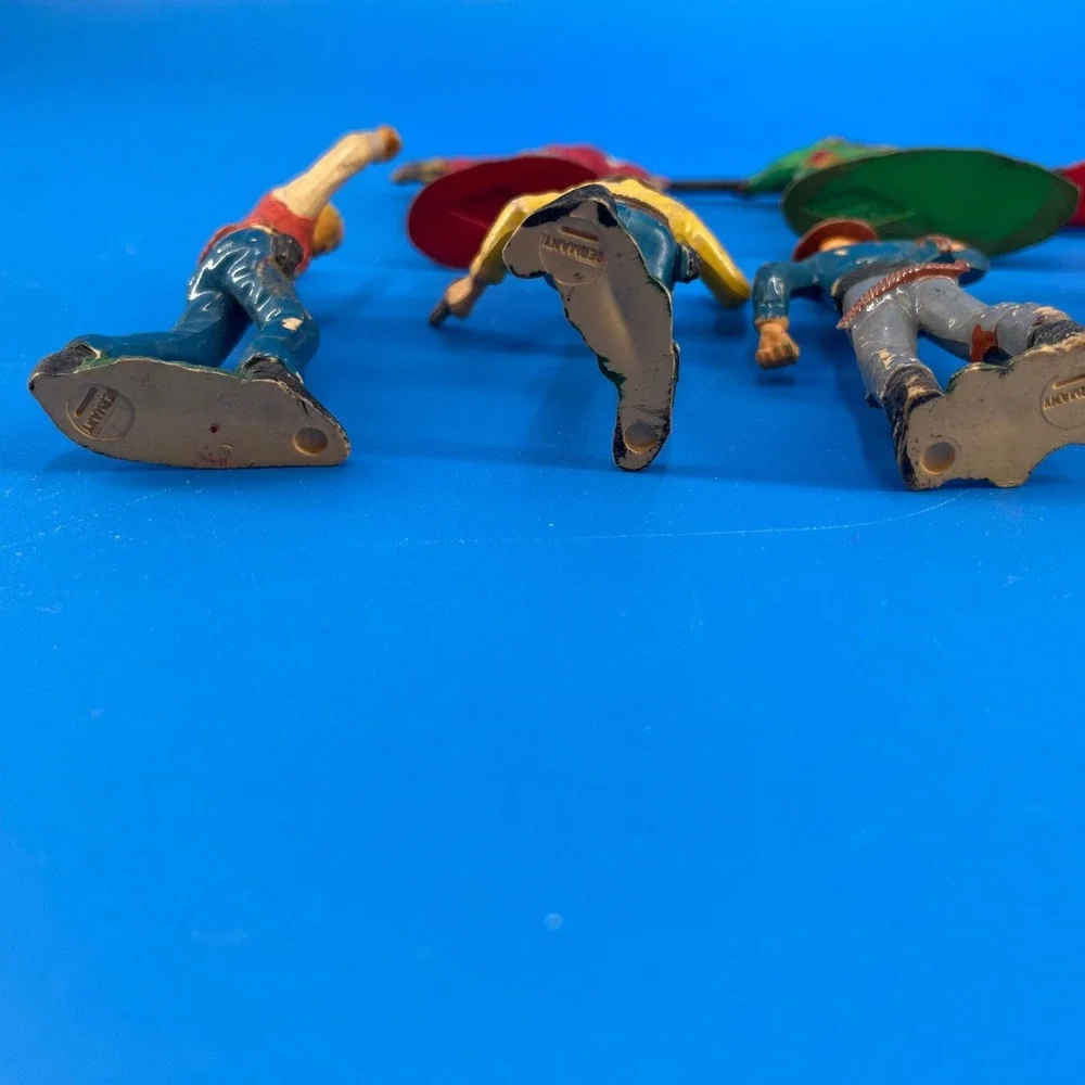 Wild West Vintage Plastic Figure Toy Lot France Michel Germany 3 in 1950-60s 8pc